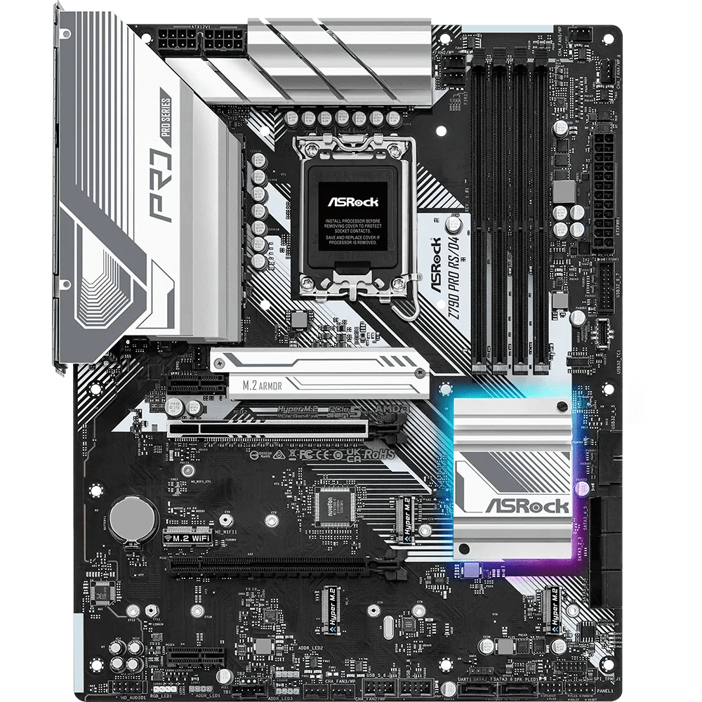 ASRock Z790 Pro RS/D4 700 Series Intel Motherboard | 90 - MXBJL0 - A0UAYZ | - Vektra Computers LLC ASRock Z790 Pro RS/D4 700 Series Intel Motherboard | 90 - MXBJL0 - A0UAYZ | - Vektra Computers LLC